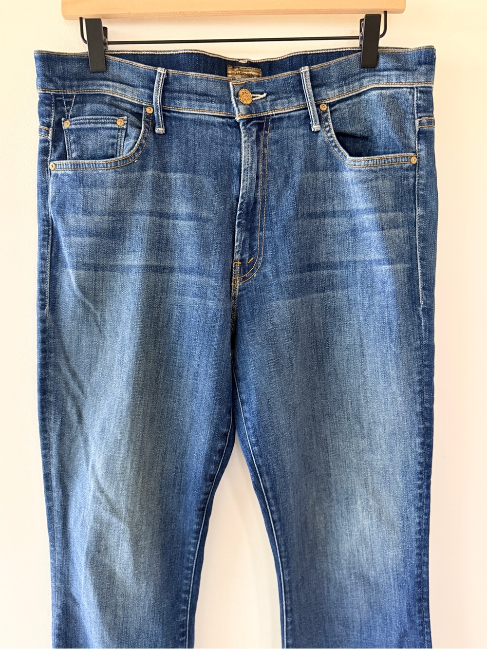 MOTHER The Insider Crop Step Fray Jeans Not Rough Enough Size 32 Like New - Picture 5 of 16